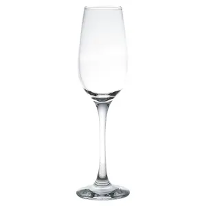 Queensway Home & Dining Height 23cm 200ml Set of 6 Glass Stemmed Champagne Prosecco Wine Flutes Glass Tumblers