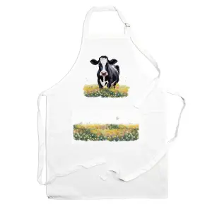 Purely Home Friesian Cow Apron - Countryside Farm Kitchen Cooking & Baking Gift