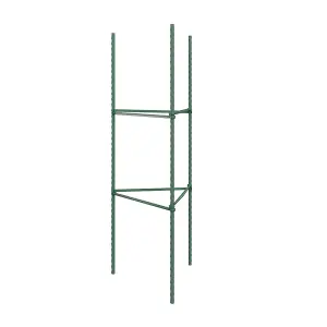 120 x 60cm Outdoor Galvanized Steel Raised Garden Bed with Climbing Stand Green