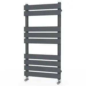 Rinse Flat Panel Anthracite Towel Radiator Bathroom Heated Towel Rail 950x500mm