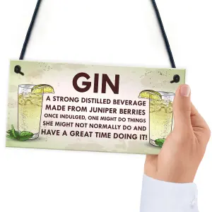 Funny Kitchen Humorous Wall Plaque Vintage Shabby Chic Home Bar Sign Gin Gift