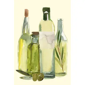 Olive Oil Set I - Wrapped Canvas Painting 76cm H x 51cm W