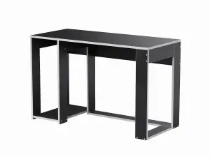 Ryker Gaming Desk Computer Table Workstation, Black With Grey Trim