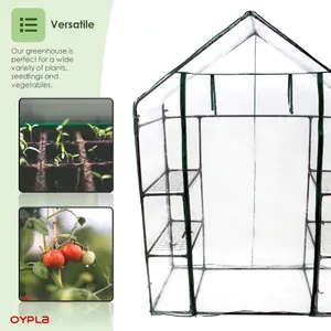 Oypla 3-Tier 4 Shelf Mini Walk-in Growhouse Garden Greenhouse