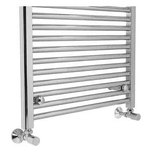 Rinse 1600x600mm Chrome Bathroom Heated Towel Rail Radiator Straight Ladder Style Towel Warmer