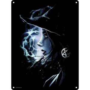 Grindstore Mystic Witch Plaque Black/Blue (One Size)