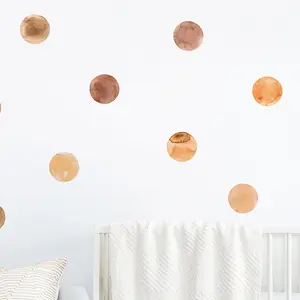 Neutral Watercolour Dot Wall Stickers