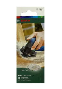 BOSCH Sanding Sheets / Nets (Grit 180) (12/Pack) (To Fit: Bosch EasyCurvSander 12 Cordless Disc Sander and Polisher)