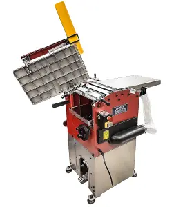 Lumberjack Industrial Heavy Duty Planer Thicknesser Includes Wheels and Integrated Dust Extractor