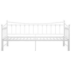 Berkfield Pull-out Sofa Bed Frame White Metal 90x200 cm