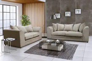 Casper Fabric 3&2 Seater Sofa Set Beige