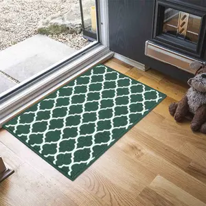 Vasta Non-Slip Indoor Outdoor Door Mat Green / Rectangle 160 x 220 cm