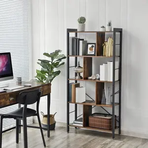 Westhought Bookcase Rustic Brown/Ink Black