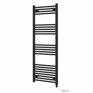 Rinse Bathrooms 800W Electric Heated Warming Towel Rail Bathroom Radiator Black - 1400x500mm