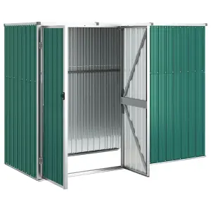 Berkfield Garden Tool Shed Green 225x89x161 cm Galvanised Steel