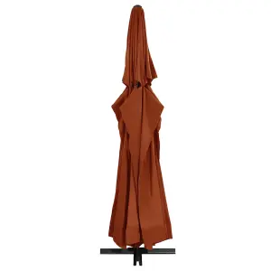 Berkfield Outdoor Parasol with Aluminium Pole 600 cm Terracotta