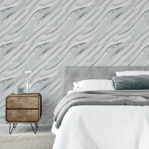 Arthouse Soft Mineral Silver Wallpaper