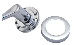 Astrid Door Handles Latch Twist Lever on Rose - Chrome 120mm