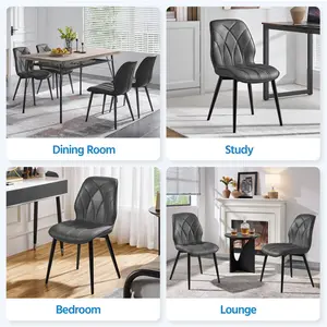 Feldspar Upholstered Dining Chair (Set of 2) Dark Gray