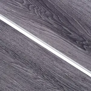 14pcs Dark Grey Wood Grain SPC Vinyl Flooring  Rectangle Flooring, 3.12m²