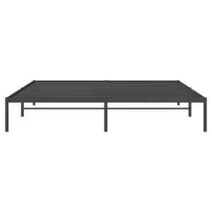 Berkfield Metal Bed Frame Black 193x203 cm