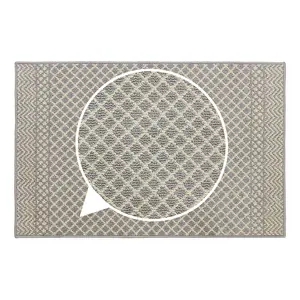 JVL Everley Machine Washable Latex Backed Runner Doormat, 80x120cm, Grey