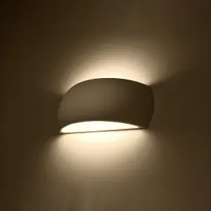 Pontius Ceramic White 1 Light Classic Wall Light