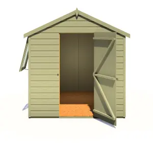 Shire Durham 8x6 Shiplap Garden Shed with Single Door Pressure Treated