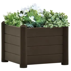 Berkfield Garden Raised Bed PP Mocha 43x43x35 cm