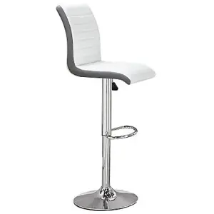 Jam Square Glass Grey Gloss Bar Table 2 Ritz White Grey Stools