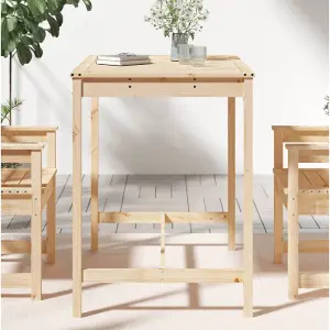 Berkfield Garden Table 121x82.5x110 cm Solid Wood Pine