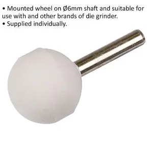 High-Performance Mounted Die Grinder Wheel - 25mm Head with 6mm Shaft for Air Tools