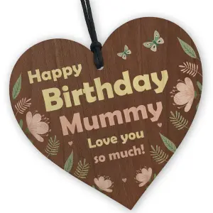 Red Ocean Birthday Gifts For Mummy Wooden Hanging Heart Mummy Gifts From Daughter Son Keepsake