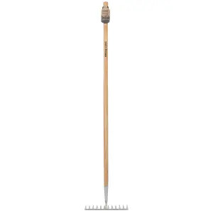 Draper Heritage Stainless Steel Garden Rake with Ash Handle 99015