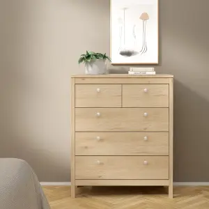 Madrid Chest 3+2 Drawers in Jackson Hickory Oak