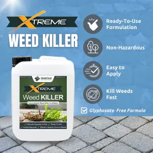 Smartseal Weed Killer Xtreme, Eliminate and Remove Stubborn weeds from Patios & Driveways, Ready to Use, Easy to Apply, 3 x 5L