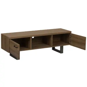 Beliani Modern TV Stand Dark Wood TIMBER