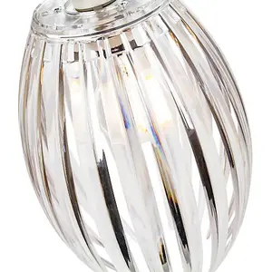 Modern Designer Easy Fit Pendant Shade with Beautiful Clear Acrylic Curved Rods