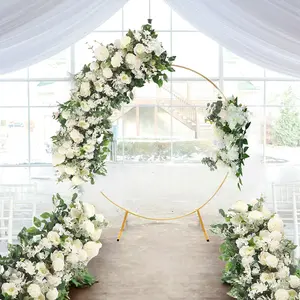 Artificial Flower White Rose Floral Row for Wedding Aisle Decor Arch Table Centerpieces