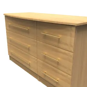 Norfolk 6 Drawer Dresser Unit in Modern Oak (Ready Assembled)