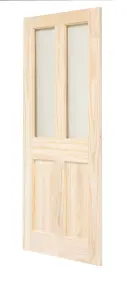 Victorian 4 Panel Clear Pine Glzd Door 1981 x 838mm