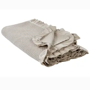 Bedspread HATTON Cotton 200 x 220 cm Taupe