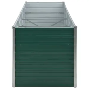 Berkfield Garden Raised Bed Galvanised Steel 320x80x77 cm Green