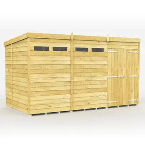 DIY Sheds 12x7 Pent Security Shed - Double Door