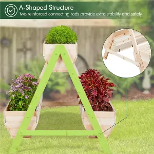 Yaheetech 3 Tier Raised Garden Bed Fir Wood Flower Rack for Flowers Vegetables