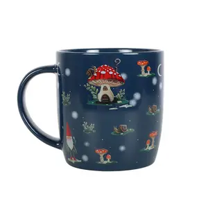 Something Different Gnome Sweet Gnome Printed Mug Navy Blue (One Size)