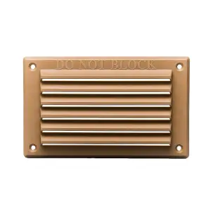 Buff Louvre Air Vent 6" x 3" Plastic Grille for Internal and External Use