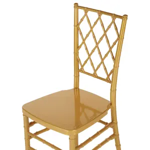 Set of 2 Dining Chairs CLARION Gold