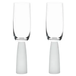 Oslo Champagne Flutes (Set of 2) Clear/Frost