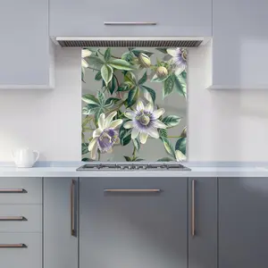 Passion Flowers Kitchen Splashback